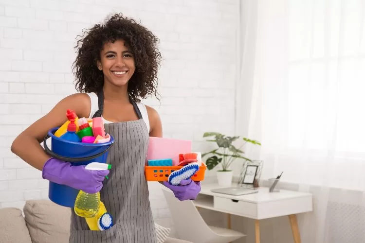 handling cleaning supplies