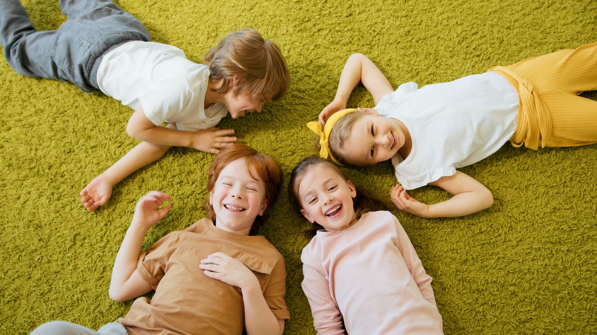 kids having fun on a carpet