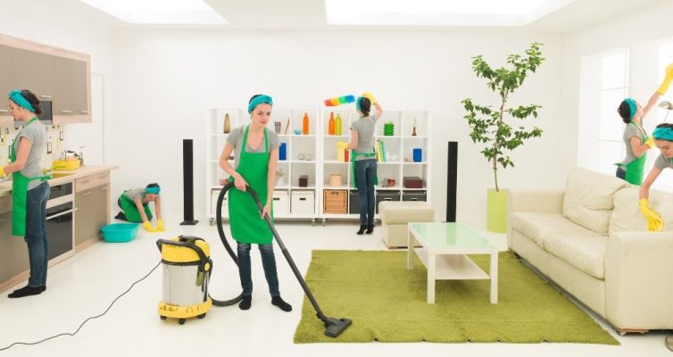 General Cleaning Duties like vacuuming, sweeping, and mopping floors