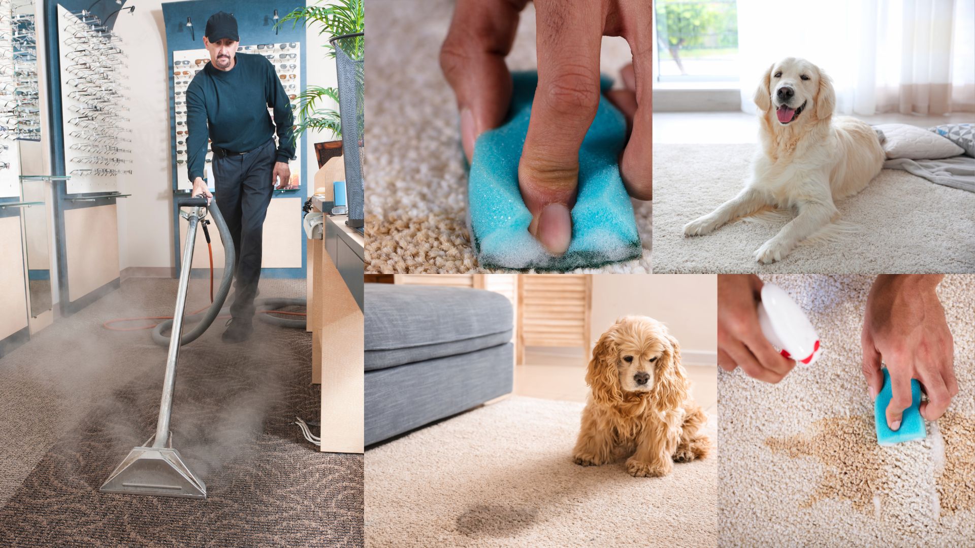 Steam cleaning process for deep carpet cleaning